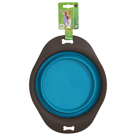 Voer- en Drinkbak Opvouwbaar Grijs/Blauw