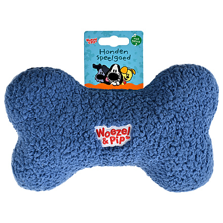 Woezel & Pip Hondenspeelgoed Bot met Piep Blauw