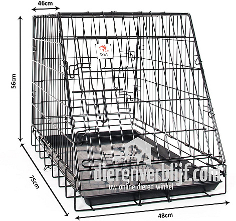 Autobench Zwart <br>78 x 49 x 57 cm