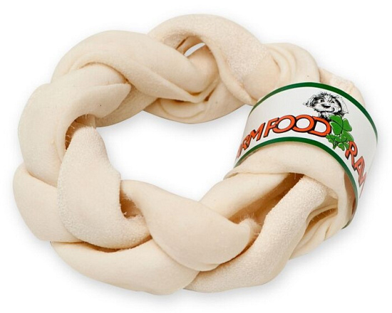 Farm Food Rawhide Dental gevlochten ring S