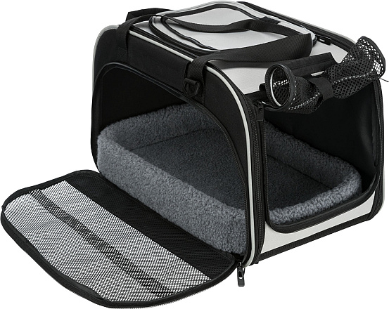 TRIXIE Woon- en transporttas Hond Valery Zwart/Grijs