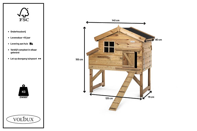 Voldux kippenhok Jasper