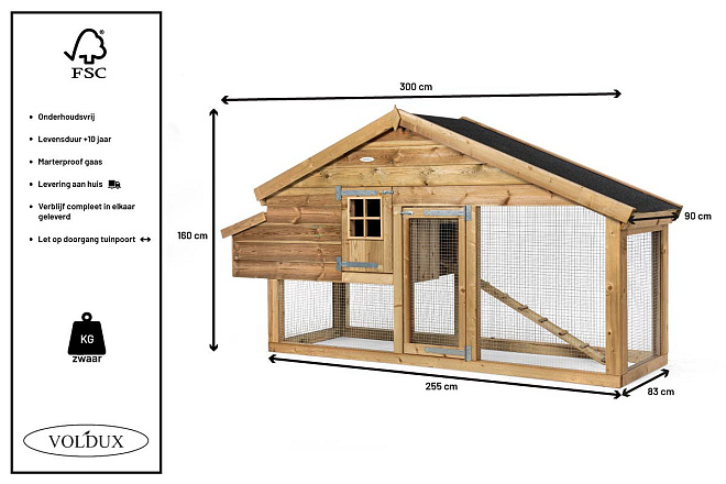 Voldux kippen- of konijnenhok Romy Links