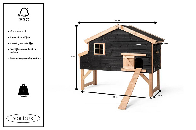 Voldux Kippenhok Jens XL