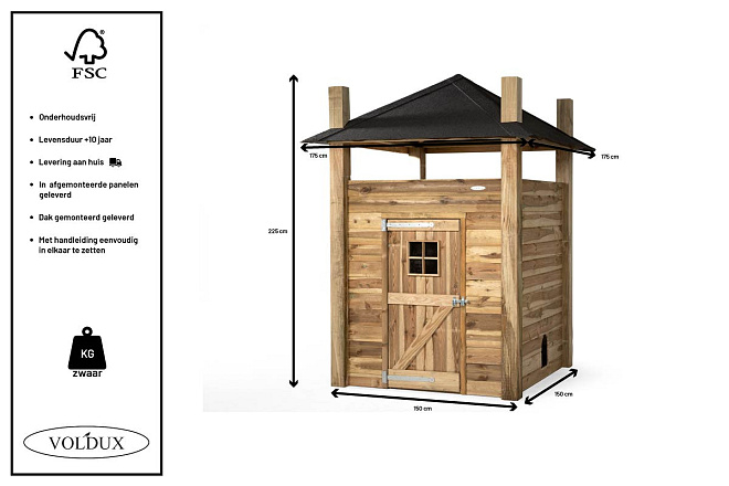 Voldux Kippen- of konijnenhok Hooiberg Loes