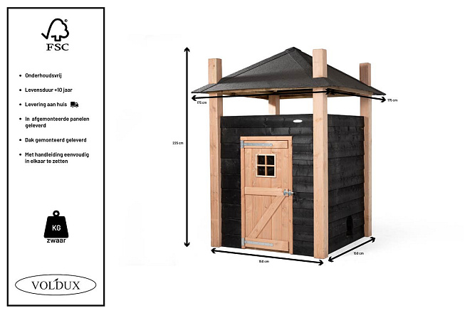 Voldux Kippen- of konijnenhok Hooiberg Niek