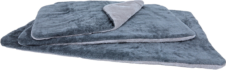 Plaid supersoft 2-zijdig lichtgrijs/grijs