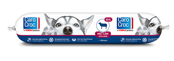 Carocroc hondenvoer Worst met Lam 400 gr